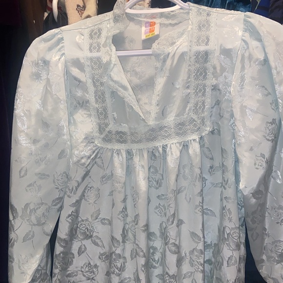 Elegant St Michael vintage jacquard print lace detail long sleeve knee length - Picture 3 of 8